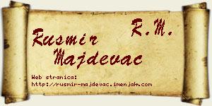 Rusmir Majdevac vizit kartica